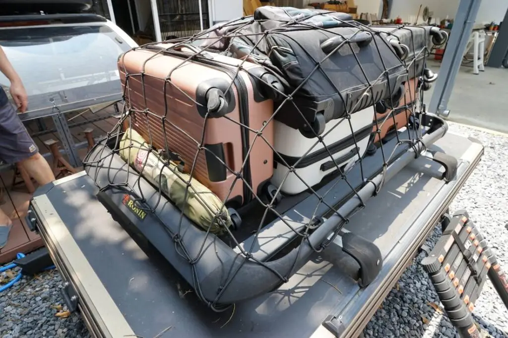 ติดแร็คหลังคาแล้วคสรคลุมตาข่ายคลุมแร็คหลังคา